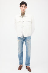 Acne Studios White Twill Magnite Work Jacket