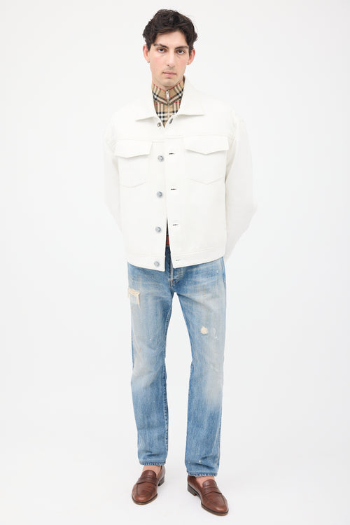 Acne Studios White Twill Magnite Work Jacket