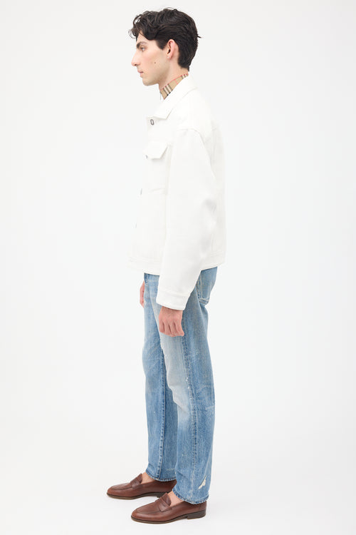 Acne Studios White Twill Magnite Work Jacket