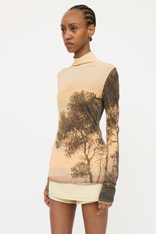 Acne Studios Tree Print Mesh Top
