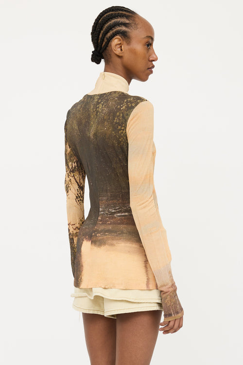 Acne Studios Tree Print Mesh Top