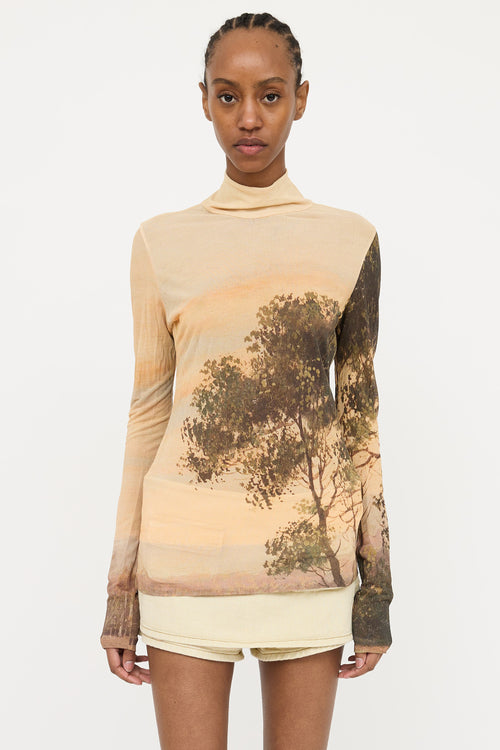 Acne Studios Tree Print Mesh Top