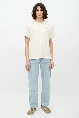 Acne Studios Yellow & Pink Face Logo T-Shirt