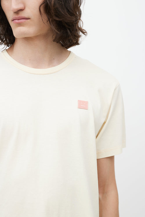 Acne Studios Yellow & Pink Face Logo T-Shirt
