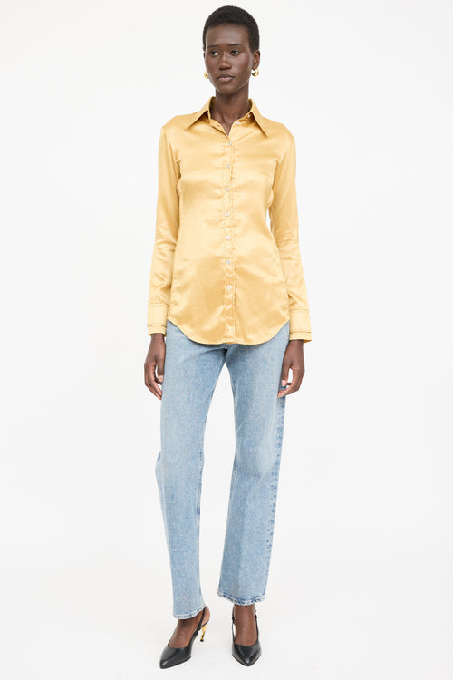 Acne Studios Satin Button Up Top