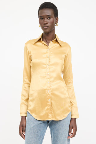 Acne Studios Satin Button Up Top