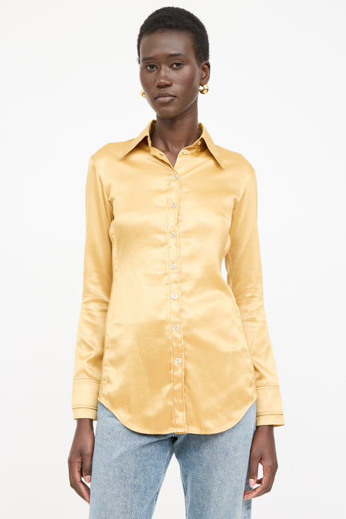 Acne Studios Satin Button Up Top
