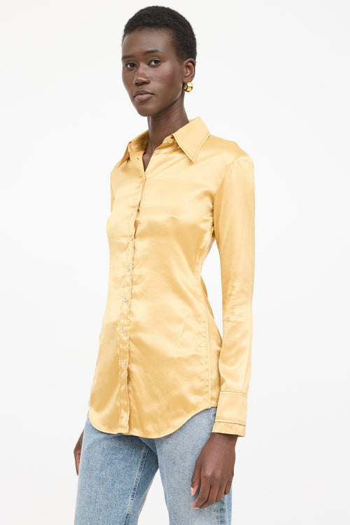 Acne Studios Satin Button Up Top