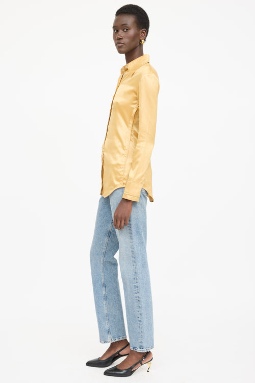 Acne Studios Satin Button Up Top
