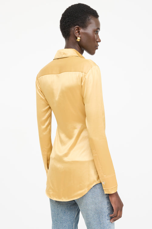 Acne Studios Satin Button Up Top