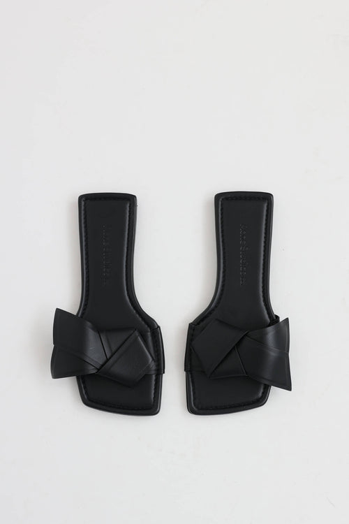 Acne Studios Leather Musubi Bow Sandal