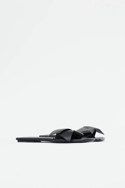 Acne Studios Leather Musubi Bow Sandal
