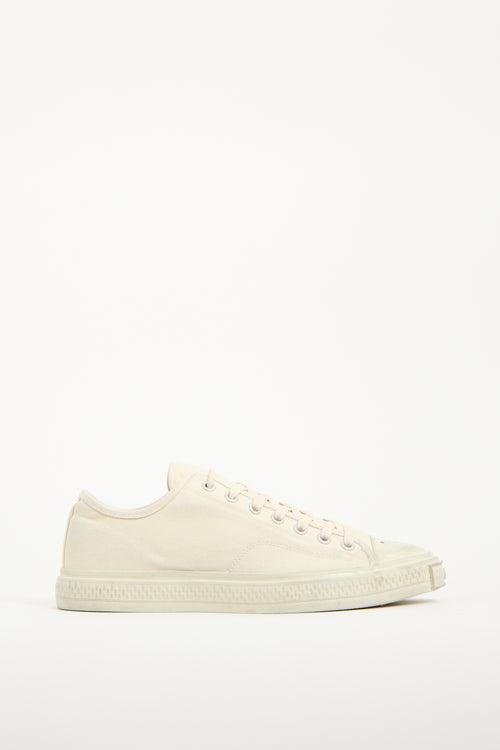 Acne Studios Cream Canvas Low Top Sneaker