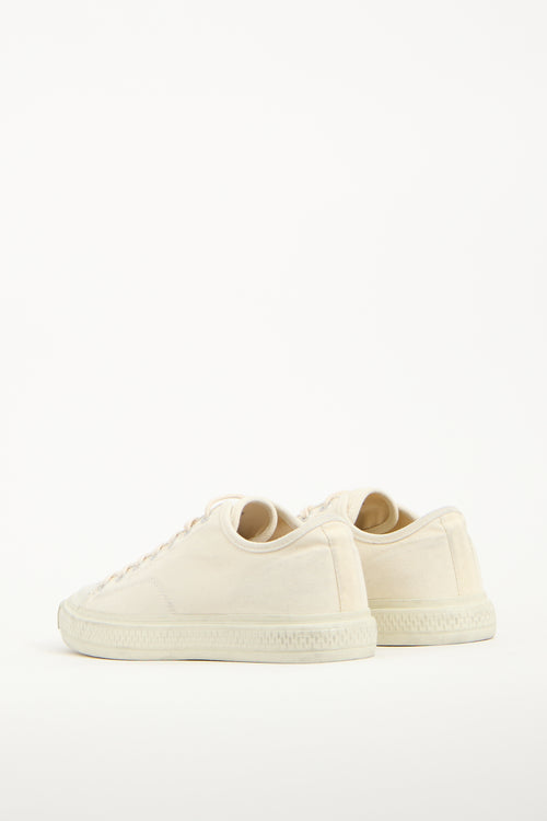 Acne Studios Cream Canvas Low Top Sneaker