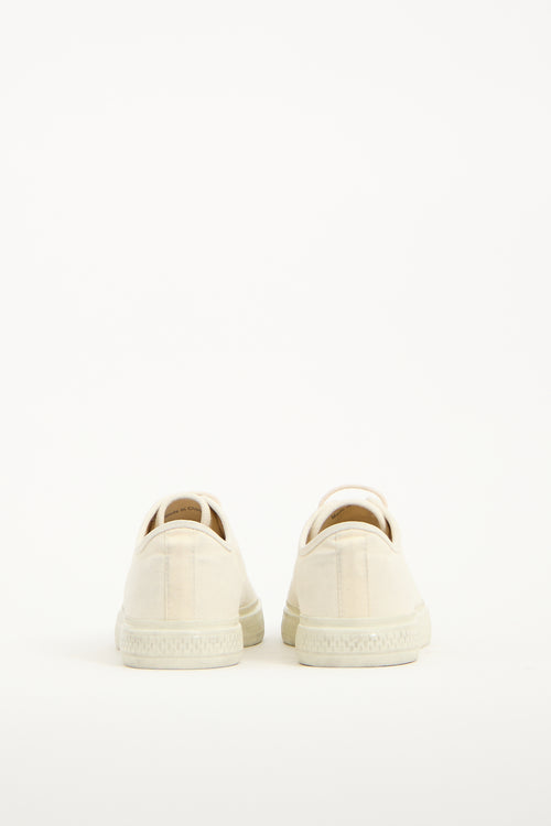 Acne Studios Cream Canvas Low Top Sneaker