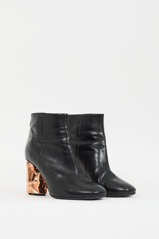 Acne Studios Black & Bronze Leather Ora Boot