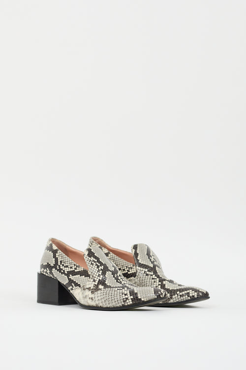 Acne Studios Black & Grey Embossed Leather Brigitta Loafer