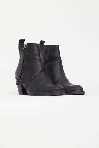 Acne Studios Black Leather Ankle Boot