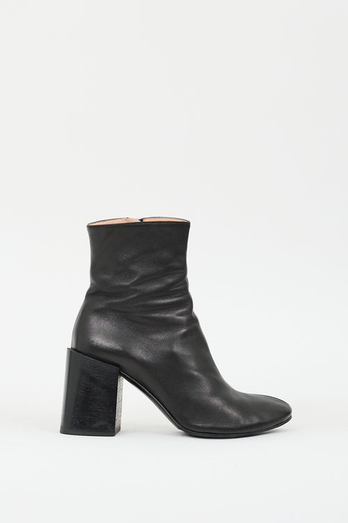 Acne Studios Black Leather Ankle Boot