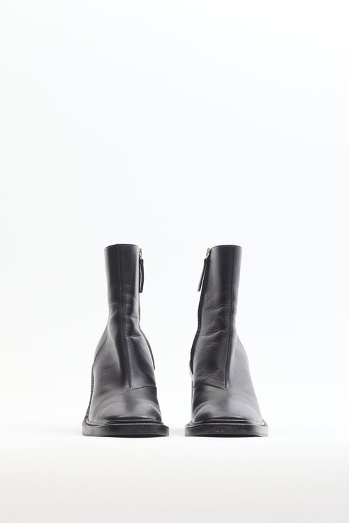 Acne Studios Black Leather Booker Ankle Boot