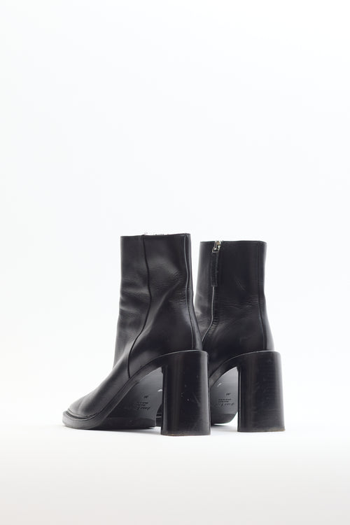 Acne Studios Black Leather Booker Ankle Boot