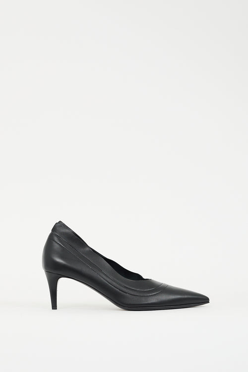 Acne Studios Black Leather Layered Pump