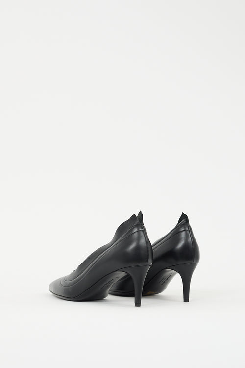 Acne Studios Black Leather Layered Pump