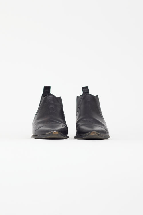 Acne Studios Black Leather Low Chelsea Boot