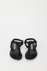 Acne Studios Black Suede Knotted Sandal