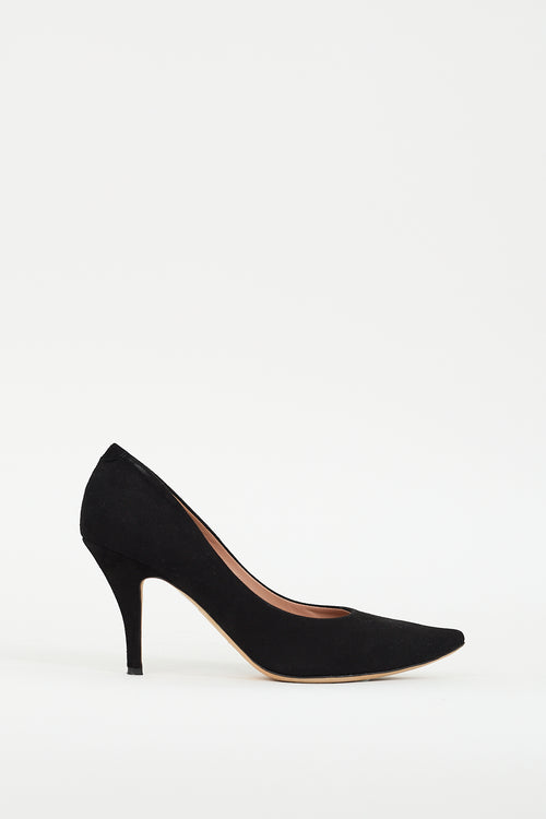 Acne Studios Black Suede Pointed Toe Pump