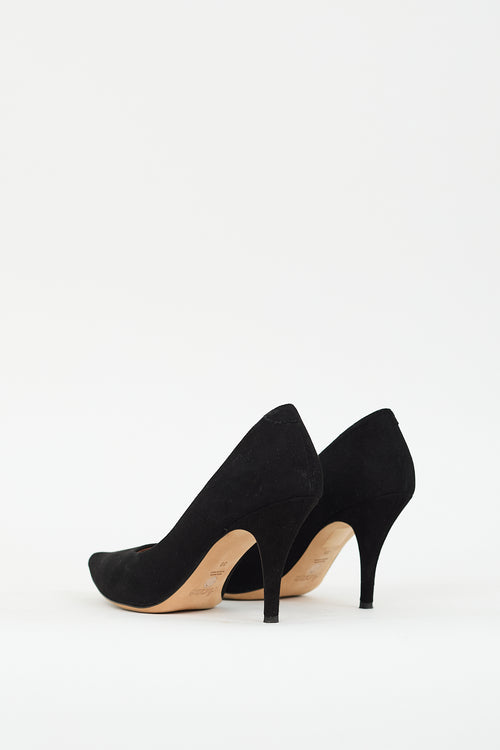 Acne Studios Black Suede Pointed Toe Pump