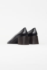 Acne Studios Black Leather Block Heel