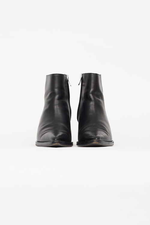 Acne Studios Black Cony Leather Boot