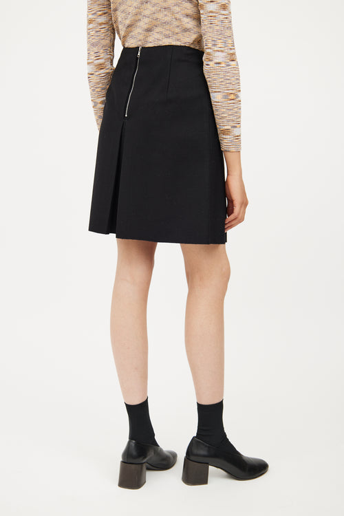 Acne Studios Black Wool A-line Skirt