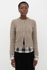 Acne Studios Cable Knit Layered Cardigan