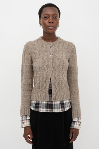 Acne Studios Cable Knit Layered Cardigan