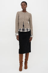 Acne Studios Cable Knit Layered Cardigan