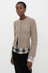 Acne Studios Cable Knit Layered Cardigan