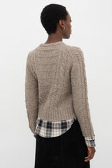 Acne Studios Cable Knit Layered Cardigan