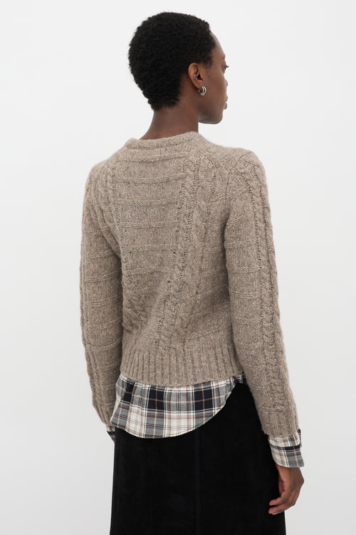 Acne Studios Cable Knit Layered Cardigan
