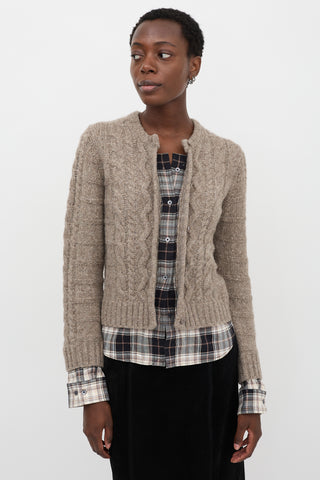Acne Studios Cable Knit Layered Cardigan