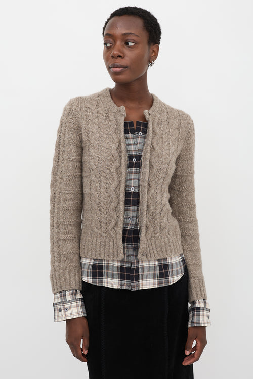 Acne Studios Cable Knit Layered Cardigan