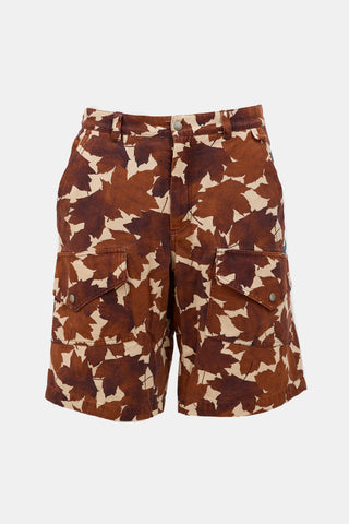 Canvas Printed Cargo Shorts