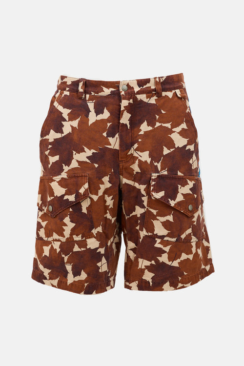 Canvas Printed Cargo Shorts