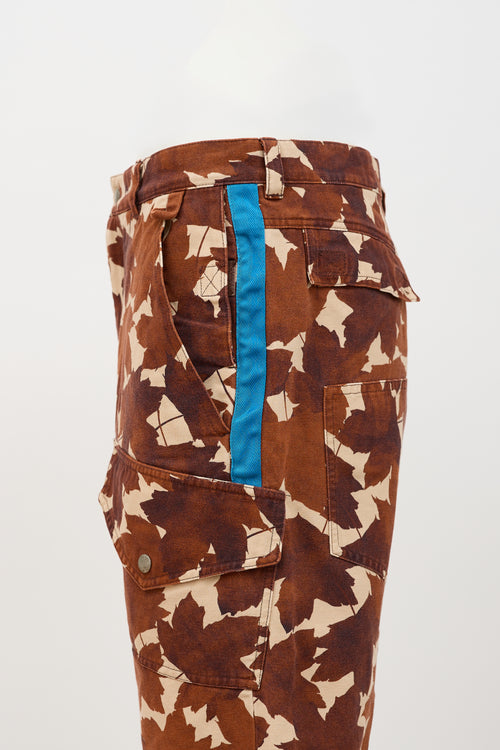 Canvas Printed Cargo Shorts
