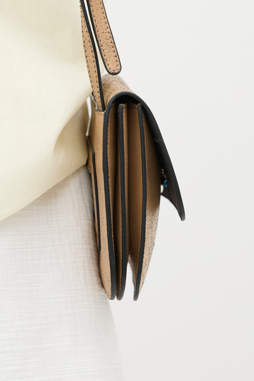 Acne Studios Cracked Leather Platt Crossbody Bag