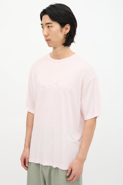 Acne Cursive Acne Studios // Cursive Logo T-Shirt – VSP Consignment