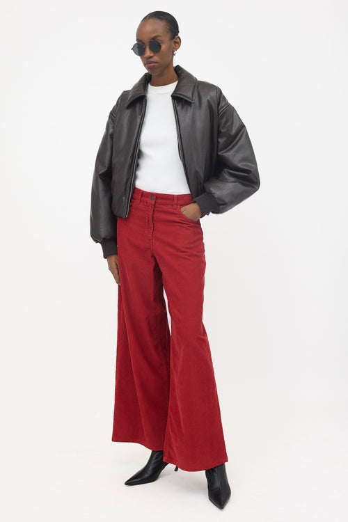 Acne Studios Faux Leather Bomber Jacket
