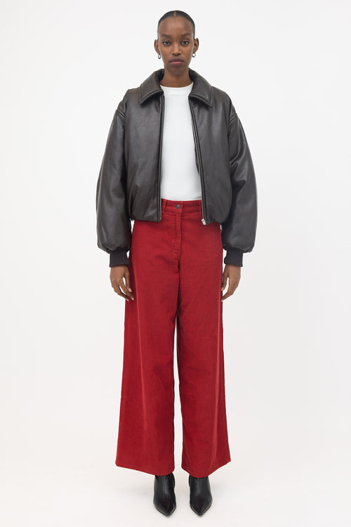 Acne Studios Faux Leather Bomber Jacket