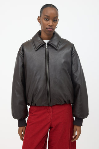 Acne Studios Faux Leather Bomber Jacket